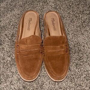Madewell Brown Suede Mule Loafers